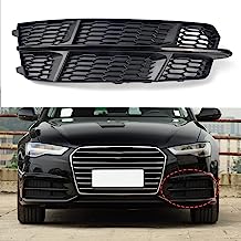 Photo 1 of Aumzong Driver Side Left Front Bumper Grille,Compatible with AUDI S6 A6 S-Line 2017-2018 Black Honeycomb Grill Fog Light Cover