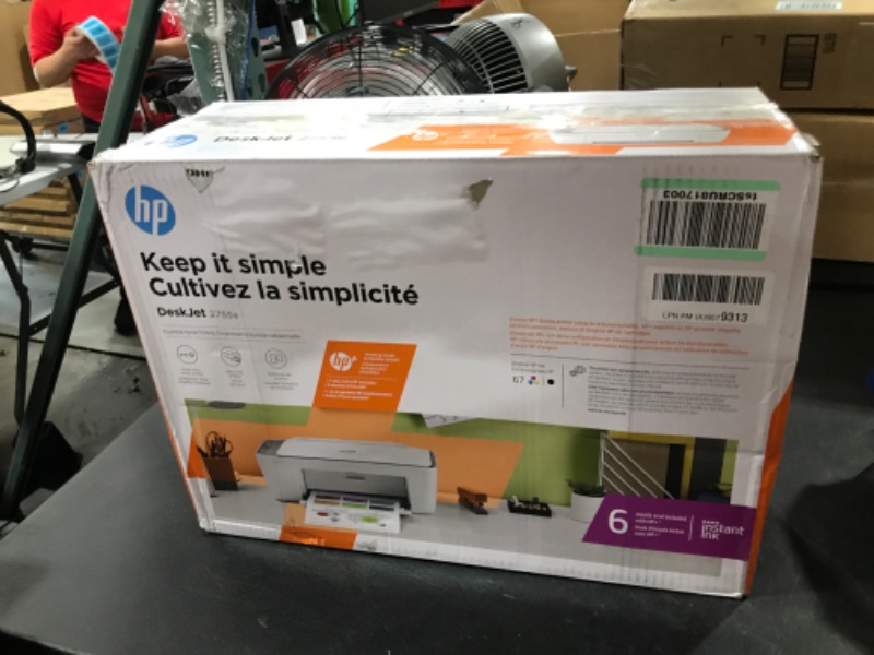 Photo 4 of HP DeskJet 2755e Wireless Color All-in-One Printer NO INK INCLUDED 