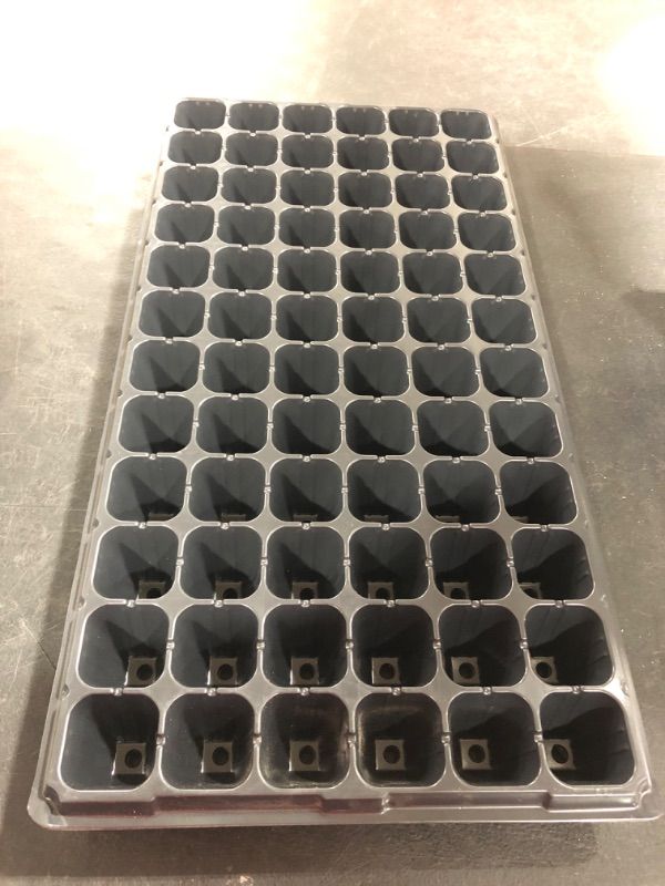 Photo 2 of AIFUSI 10 Pack Seed Starter Kit, 72 Cell Seedling Trays Gardening Germination Plastic Tray Nursery Pots Mini Propagator Plant Grow Kit Plug Tray Starting Trays for Seedling Germination