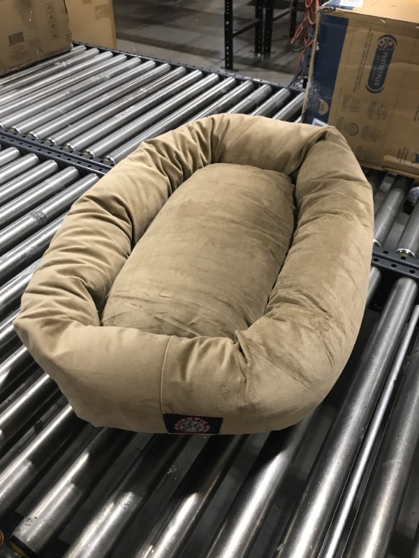 Photo 2 of 32" Stone Suede Bagel Dog Bed By Majestic Pet Products
