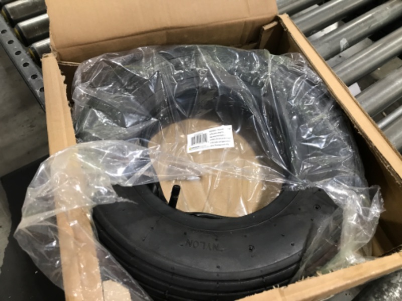 Photo 2 of 4.80/4.00-8" Replacement Pneumatic Wheel Tire and Tube 1-(Pack)
