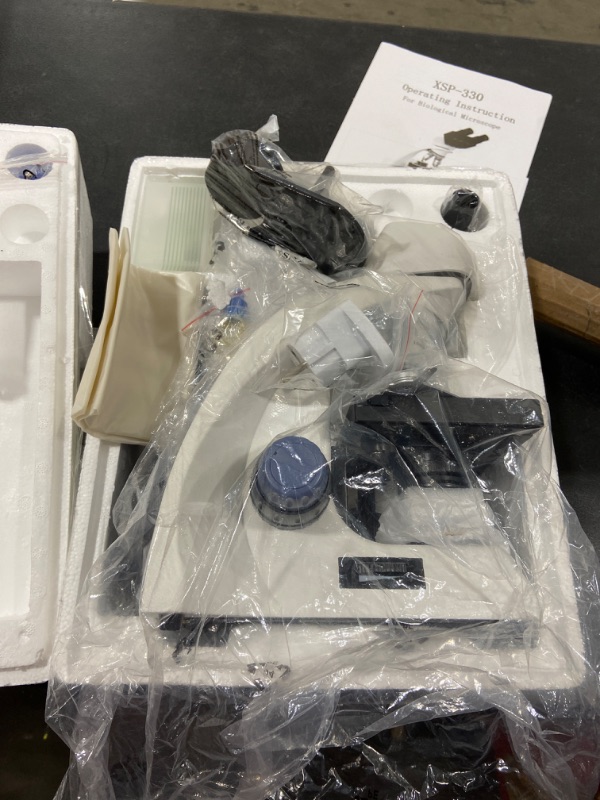 Photo 1 of ESSLNB 40X-2000X Microscope with Phone Adapter LED Lab Microscopes for Adults Students 2 Types of Power Supplies N.A = 1.25 Abbe Condenser X-Y Mechanical Stage 2000X monocular