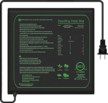 Photo 1 of 1 Pack Seedling Heat Mat for Seed Starting,20" x 20.75" Waterproof Heating Pad for Indoor Plants Germination(L) 