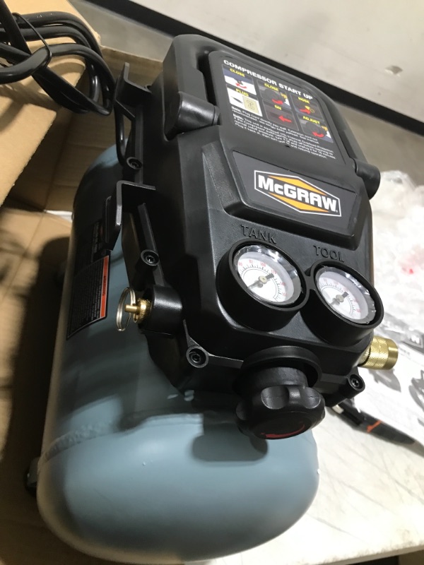 Photo 3 of 3 Gallon 1/3 HP 110 PSI Oil-Free Hotdog Air Compressor 