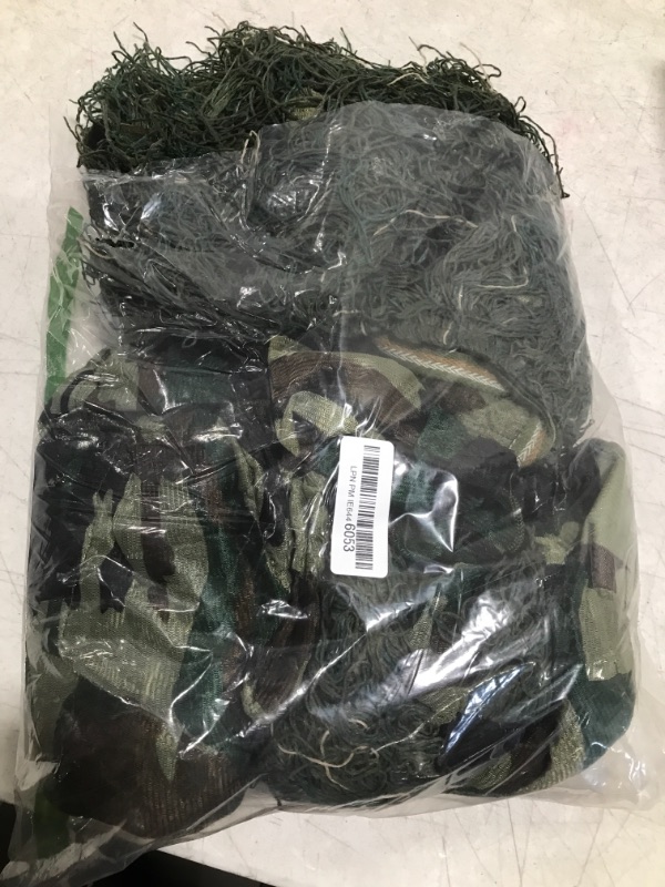 Photo 2 of 5 in 1 Ghillie Suit, 3D Camouflage Hunting Apparel Including Jacket, Pants, Hood, Carry Bag Suitable for Unisex Adults/Youth (M/L/XL/XXL) Forest Green Ghillie Suit for Kids