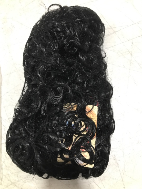 Photo 2 of Aimole Synthetic Heat Resistant Black Hair Long Curly Wigs Cosplay Women Wig(1-Black) #1 black