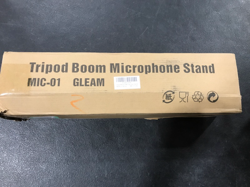 Photo 3 of GLEAM Microphone Stand - Tripod Boom Mic Stand with Carrying Bag (Tripod)