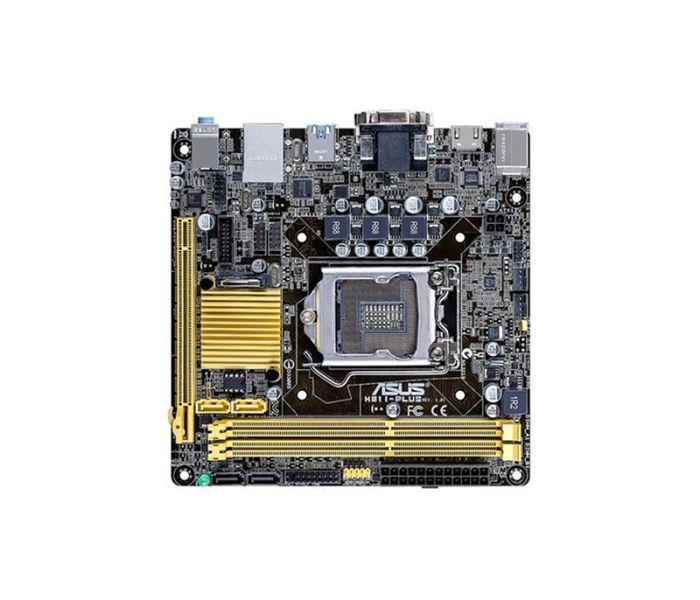 Photo 1 of H81I-PLUS - Asus Socket LGA1150 Intel H81 Chipset Mini-ITX System Board (Motherboard) Supports Core i7 / i5 / i3 / Pentium / Celeron Series DDR3 2x U-DIIM
(UNABLE TO TEST FUNCTIONALITY)