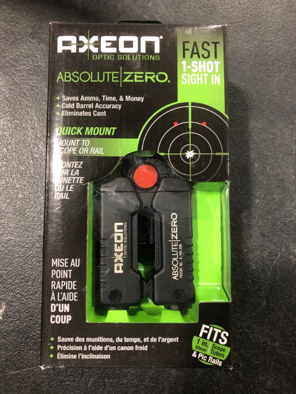 Photo 1 of Axeon Absolute Zero Sight-In Device with Red Laser, Black