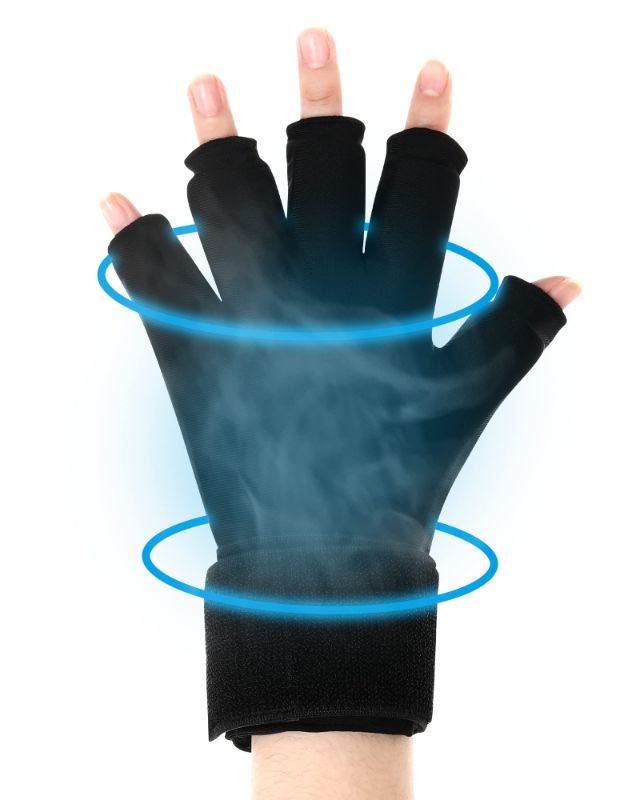 Photo 1 of  Arthritis Compression Ice Glove for Women and Men, Adjustable Wrist Strap Hand Wrist Ice Pack Pain Relief for Arthritis, Carpal Tunnel, Tendinitis Cold&Heat Therapy S Pack of ONE