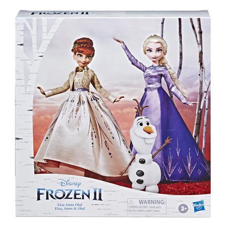 Photo 1 of Disney Frozen II Elsa Anna & Olaf Deluxe Fashion Doll Set Multicolor
