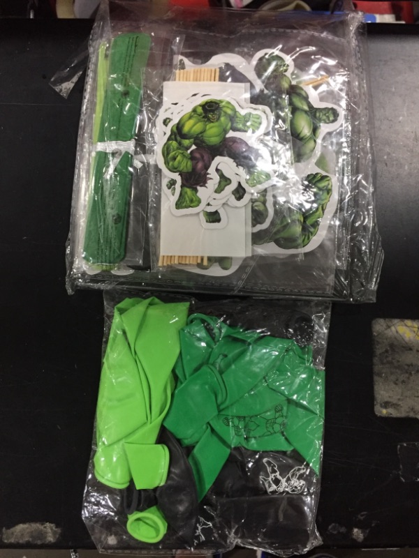 Photo 1 of 41 Packs OdeJous Birthday Party Supplies, Superher0-Hulk Theme Party Supplies, Cake Toppers, Kids Adult Birthday Party Decorations