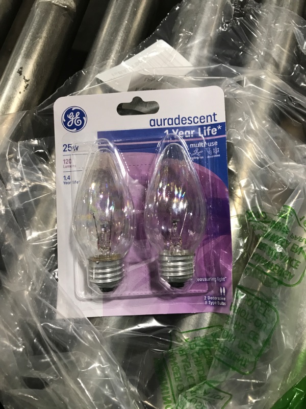 Photo 2 of GE Auradescent Light Bulbs, Clear Finish, 25 Watt, Decorative Light Bulbs, Medium Base 1 pack