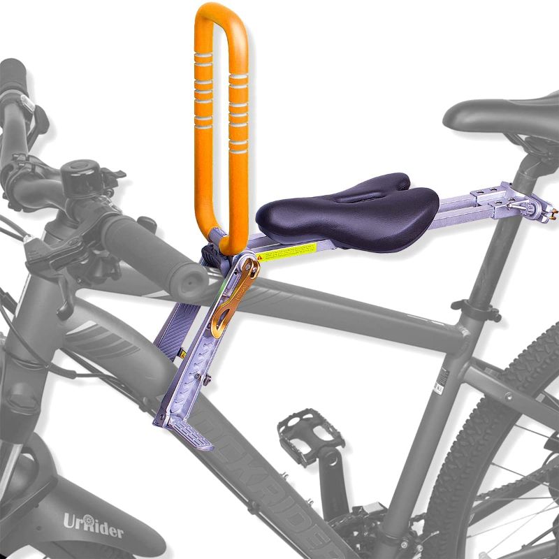 Photo 1 of UrRider Child Bike Seat, Front Mount Kids Bike Seat,Fit Mountain Bikes, Cruiser Bikes, Folding Bikes, Ultra Light,Portable, Tool-Free, Quick-Release,Toddler Bike Seat for 2-6 Years(up to 60lbs)