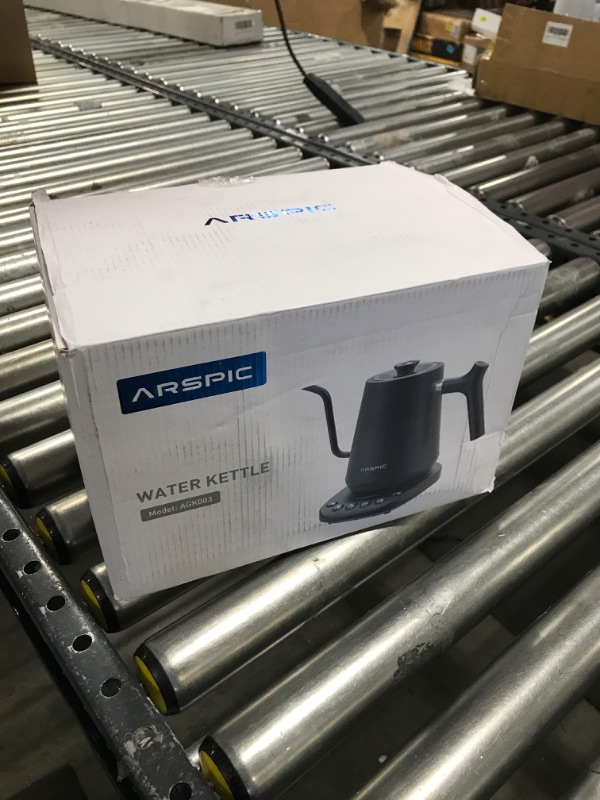 Photo 2 of Arspic Electric Gooseneck Kettle Pour Over Kettle for Coffee and Tea with 5 Temperature Control Presets, Stainless Steel Inner and lid with Leak-proof Design, 1000W Rapid Heating and Keep Warm Function, 0.8L