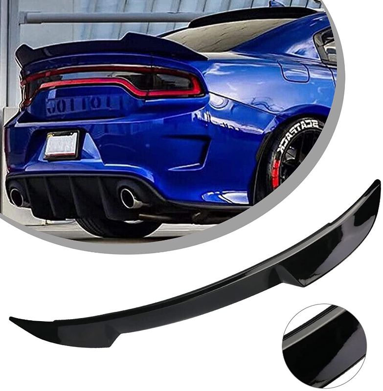 Photo 1 of AUTOTOP Glossy Black Rear Trunk Spoiler Wing for 2011-2021 Dodge Charger RT SXT GT SR Hellcat Style Ducktail Wing 