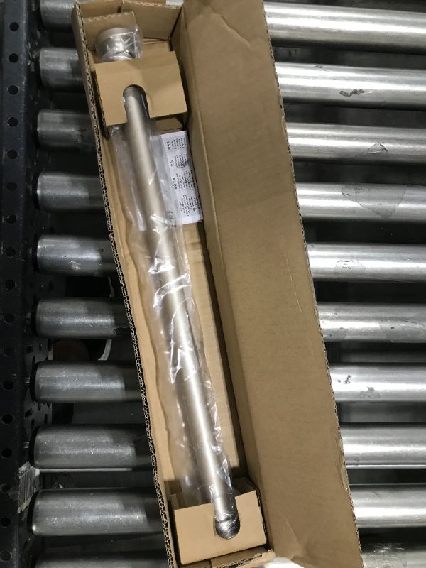 Photo 1 of Amazon Basics Adjustable Indoor/Outdoor Tension Curtain Rod - 24" to 36", Nickel Nickel 24-36" Indoor/Outdoor