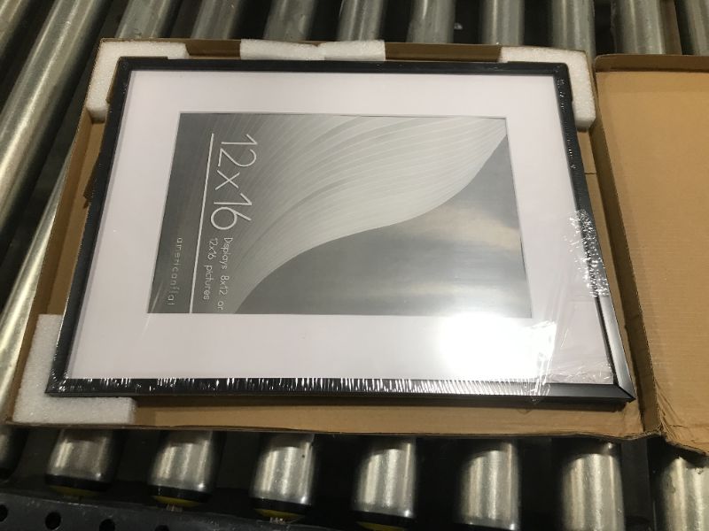Photo 1 of Americanflat 12x16 Picture Frame in Black with Plexiglass - Thin Border Frame Displays 8x12 With Mat and 12x16 Without Mat - Horizontal and Vertical Formats for Wall