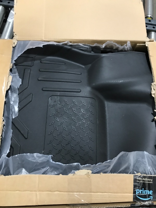 Photo 2 of KIWI MASTER Floor Mats Compatible for 2012-2021 Tesla Model S Accessories All Weather Protector Mat Front & Rear 2 Row Seat TPE Slush Liner Black