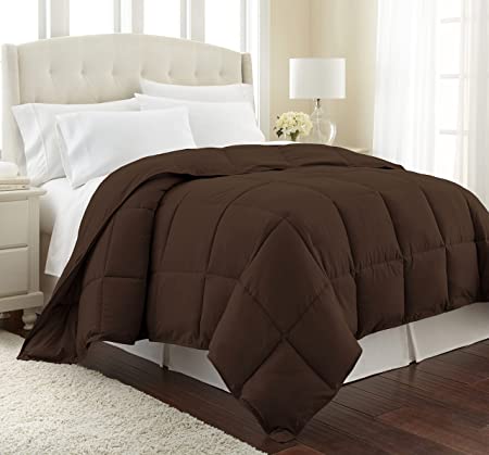 Photo 1 of  Premium Quality Over-Sized All-Season Down-Alternative Comforter, Chocolate Brown, King / California King