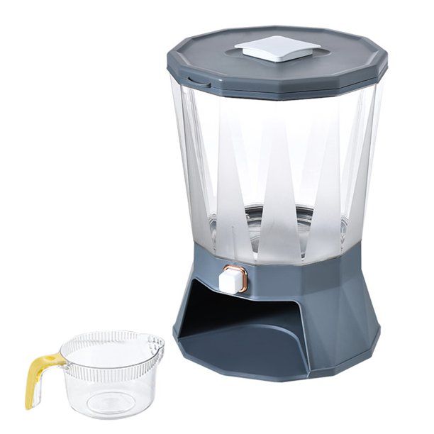 Photo 1 of 4 Grid Rice Dispenser | Cereal Containers Storage Airtight | 360° Rotatable Easy Control Airtight Dry Food Storage Container for Rice, Beans, Grains, Laundry Scent Beads
