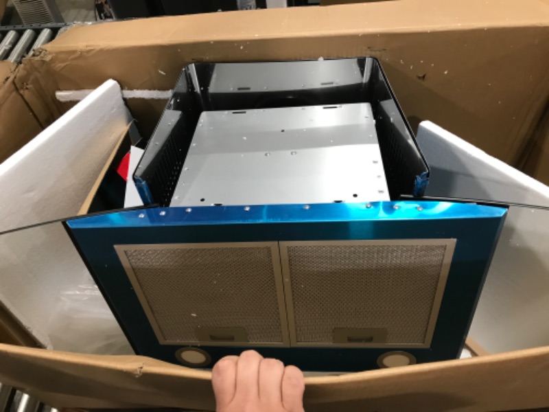 Photo 1 of 36" Range Hood, GASLAND Chef GR36SP Curved Glass Stainless Steel Wall Mount Range Hood, 3 Speed 450 CFM Ducted Kitchen Hood with LED Lights, Push Button Control, Convertible Chimney, Aluminum Filter 36 inch Stainless Steel