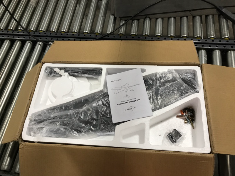 Photo 3 of ALUOCYI 56 Inch Black Ceiling Fan with Lights and Remote Control, Outdoor Ceiling Fan with 3 color Memory and Timing,5 Bades 6 Speeds Reversible Motor for Living Room,Bedroom,Patio, Gold- Matte Black 56 in Black-Gold