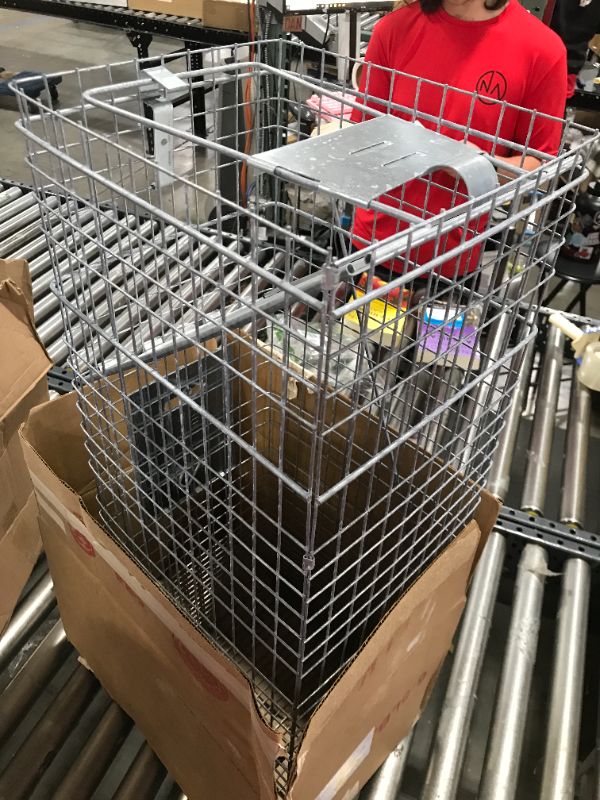 Photo 1 of  Live Animal Trap for Kitten Racoon Possum Rabbit Squirrel Mouse Small Animal Trap Outdoor Indoor Collapsible Steel Release Animal Cage