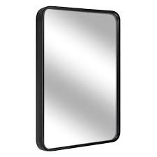 Photo 1 of 24 x 36” Black Bathroom Mirror for Wall, 1.3” Metal Frame Rectangle Mirror, Wall-Mounted Mirror Hangs Horizontal Or Vertical