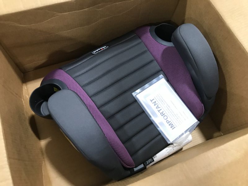 Photo 2 of Chicco GoFit Backless Booster Car Seat, Travel Booster Seat for Car, Portable Car Booster Seat for Children 40-110 lbs, Grape/Purple, 1 Count (Pack of 1) Grape GoFit