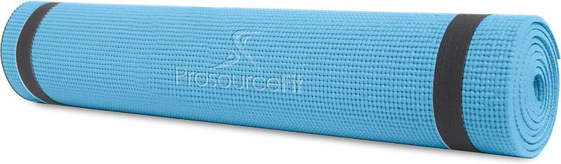 Photo 1 of ProsourceFit Original Yoga Exercise Mat Thick for Comfort and Stability with Carrying Straps, Non Slip