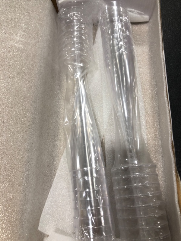 Photo 2 of 30 Pack Plastic Champagne Flutes - 5 Oz Disposable Clear Plastic Toasting Glasses - Wedding Party Cocktail Mimosa Plastic Cups