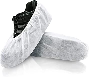 Photo 1 of  Non-woven Fabric Disposable Shoes Covers Elastic Band Breathable Dustproof Anti-slip Shoe Covers WHITE