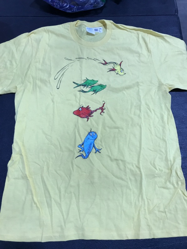 Photo 1 of DR. SEUSS CHARACTER T-SHIRT. YELLOW. SIZE LARGE. 