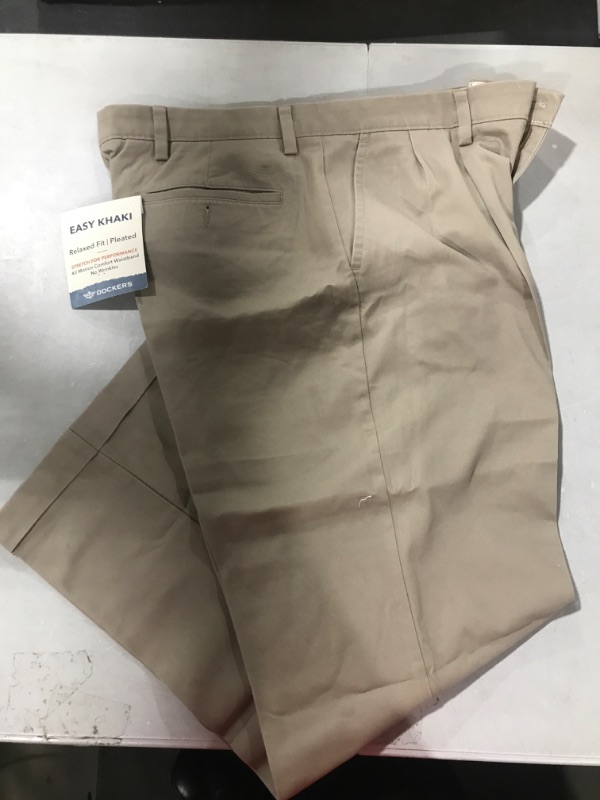 Photo 2 of Dockers Men's Relaxed Fit Easy Khaki Pants - Pleated 36W x 32L Timberwolf