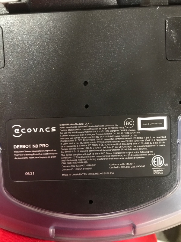 Photo 5 of ECOVACS Deebot N8 Pro Robot Vacuum and Mop, Strong 2600Pa Suction, Laser Based LiDAR Navigation, Smart Obstacle Detection, Multi-Floor Mapping, Fully Customized Cleaning, Self Empty Station Compatible