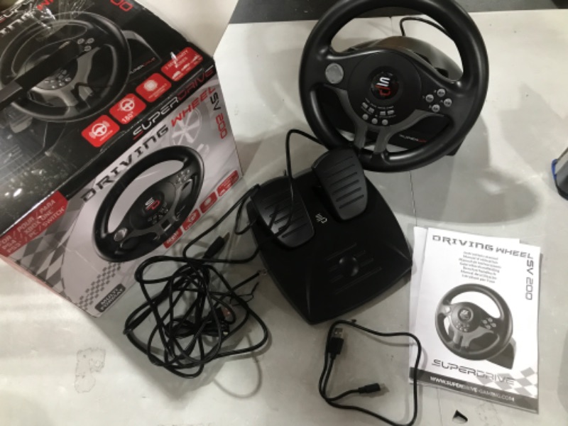 Photo 1 of Superdrive - racing Driving Wheel with pedals and gearshift paddles for nintendo Switch - Ps4 - Xbox One - PC - Ps3
