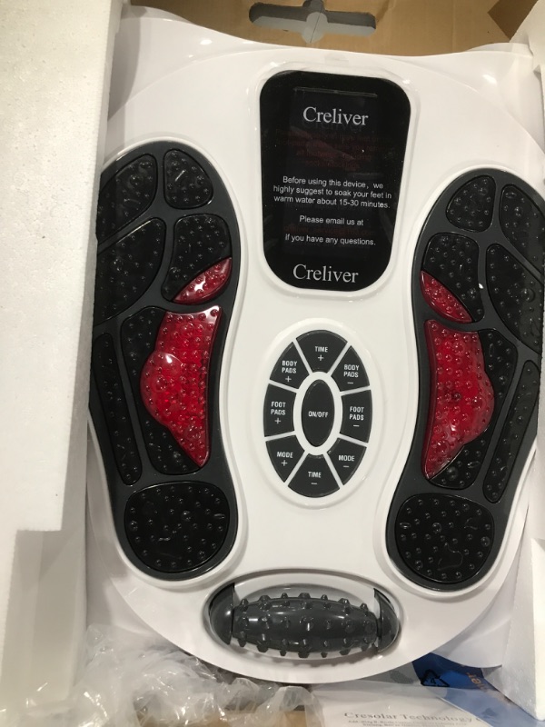 Photo 3 of Creliver Foot Circulation Plus EMS & TENS Foot Nerve Muscle Massager, Electric Foot Stimulator Improves Circulation, Feet Legs Circulation Machine Relieves Body Pains, Neuropathy (FSA or HSA Eligible)