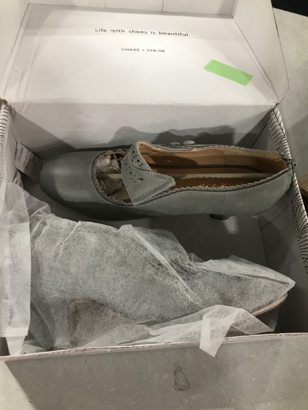 Photo 1 of Womens Closed Toe Mary Jane High Heel Oxford Shoes Mina-4 by Chase + Chloe 8 Grey
