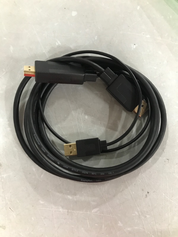 Photo 2 of HDMI to DisplayPort (DP) Cable 6ft, Transmits Signal only from HDMI Output to DisplayPort Input, FOINNEX HDMI to DP Cord Supports 4K@60Hz for Computer, PS3, Xbox, Monitor 2M Black