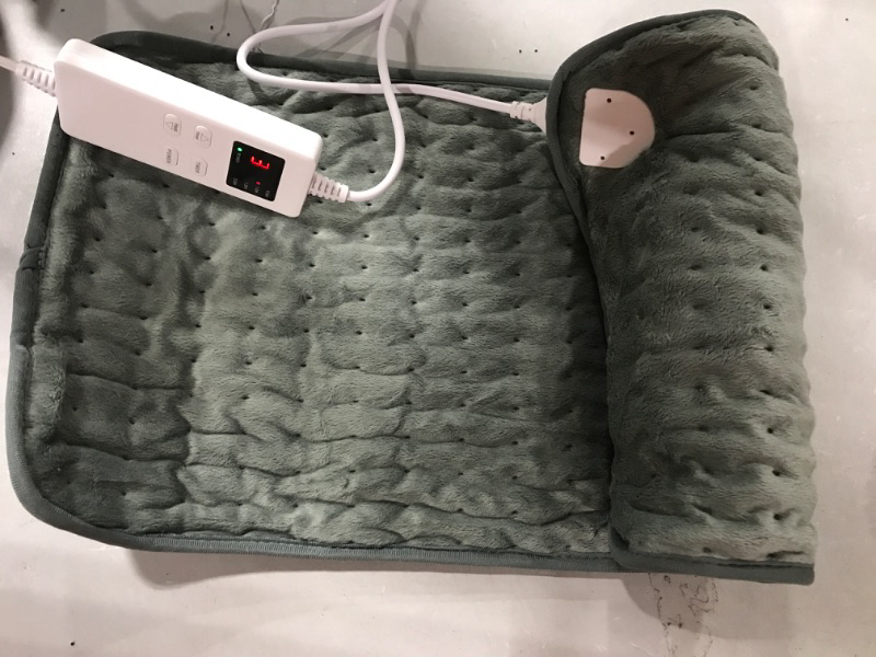 Photo 2 of Heating Pad for Back Pain and Cramps Relief - Extra Large (12"x24") Electric Heating Pad for Neck and Shoulders, Ultra Soft Heat Pad with 6 Fast Heating Settings, Auto Shut Off, Machine Washable, Gray