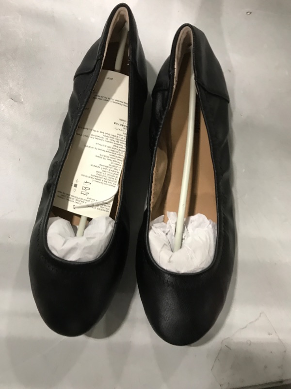 Photo 2 of Amazon Essentials Women's Belice Ballet Flats SIZE 9.5 Wide Black, Faux Leather