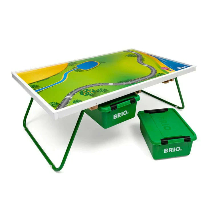 Photo 1 of BRIO World 33858 - Play Table - Wood Train Set Table for Kids Age 3 and up - Built in Drawers for Convenient Storage
