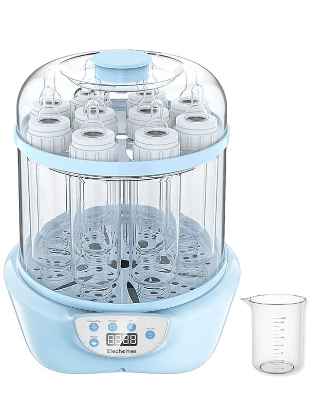 Photo 1 of Baby Bottle Warmer and Dryer, Elechomes Electric Steam Warmer, Up to 10 Bottles, Super Large Capacity 600W Fast Bottle Warmer with LED Display, Auto Shut Off, BPA-Free