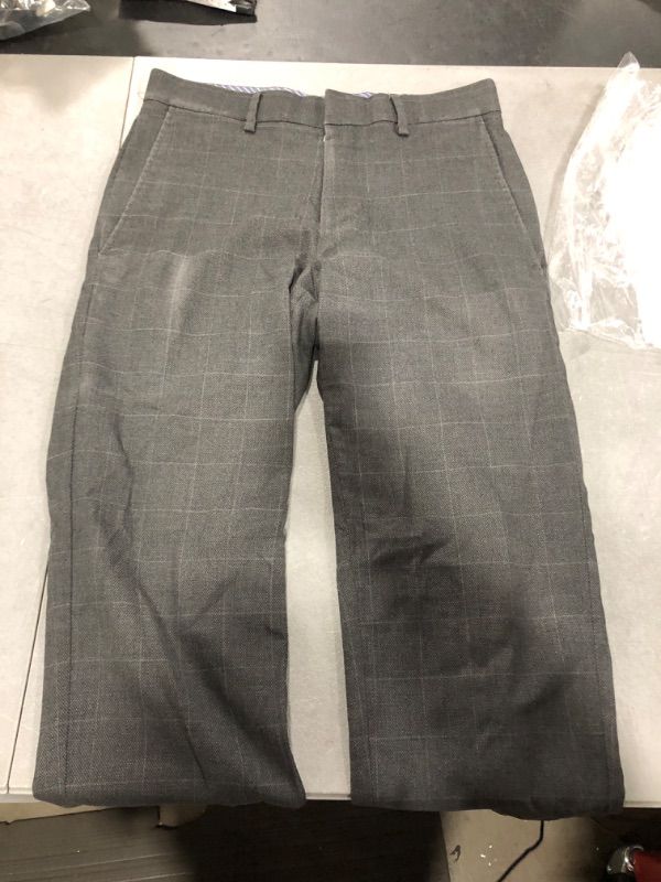 Photo 1 of [Size 29x30] J.M. Haggar Plaid Office Work Casual Pant- Grey