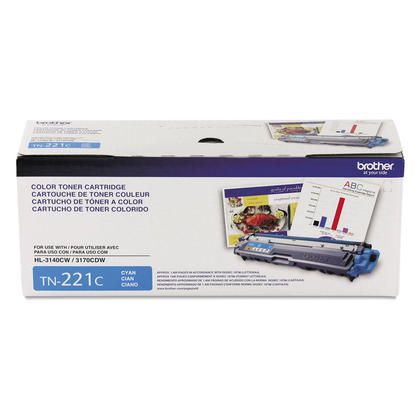 Photo 1 of Brother Genuine Standard-yield Cyan Printer Toner Cartridge TN221C
