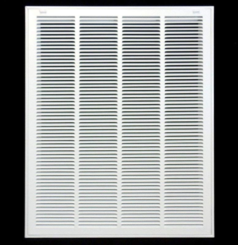Photo 1 of 20" X 30" Steel Return Air Filter Grille for 1" Filter - Easy Plastic Tabs for Removable Face/Door - HVAC DUCT COVER - Flat Stamped Face -White [Outer Dimensions: 21.75w X 31.75h] 