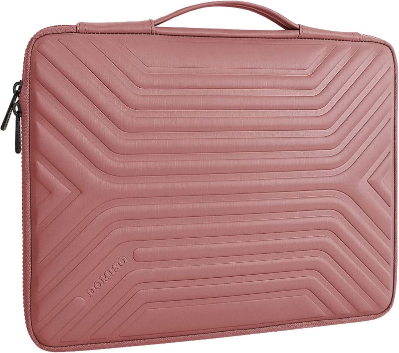 Photo 1 of DOMISO 17 Inch Shockproof Waterproof Laptop Sleeve with Handle Lightweight Soft EVA Tablet Protective Case Bag for 17 - 17.3" Notebook / Dell / Lenovo / Acer / HP / MSI , Pink
