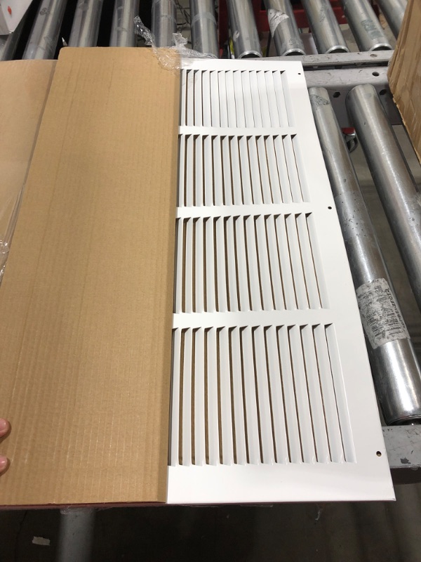 Photo 2 of 24"W x 24"H [Duct Opening Size] Steel Return Air Grille (AGC Series) Vent Cover Grill for Sidewall and Ceiling, White | Outer Dimensions: 25.75"W X 25.75"H for 24x24 Duct Opening 24"W x 24"H [Duct Opening]