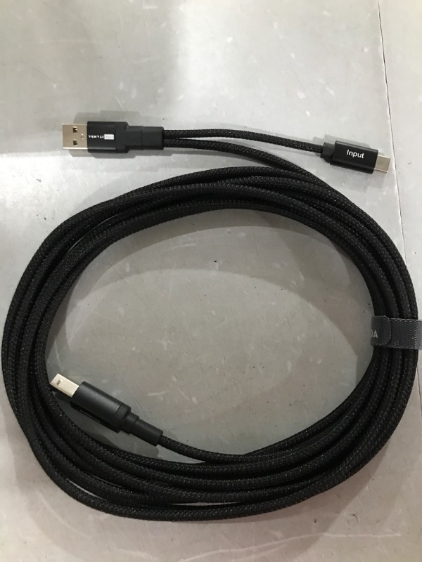 Photo 3 of ITD ITANDA Printer Cable?2 in 1 USB Printer Cable 15FT?USB 2.0 A Male to B Male Scanner Cord,USB Type C to MIDI Cable Printer Cable, Compatible with Musical Instruments, Pianos, Hp, Canon and More 15FT Black